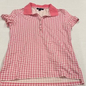 Tommy Hilfiger Pink Gingham Women's Polo Shirt